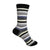 Pack of Four Individual Mismatched Crew Socks in Black, White, and Shades of Gray