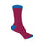 Pack of Four Individual Mismatched Crew Socks in Green, Blue, Pink, and Rainbow