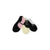 Three Pack Shoe Footie Socks in Black, Pink, and Cream