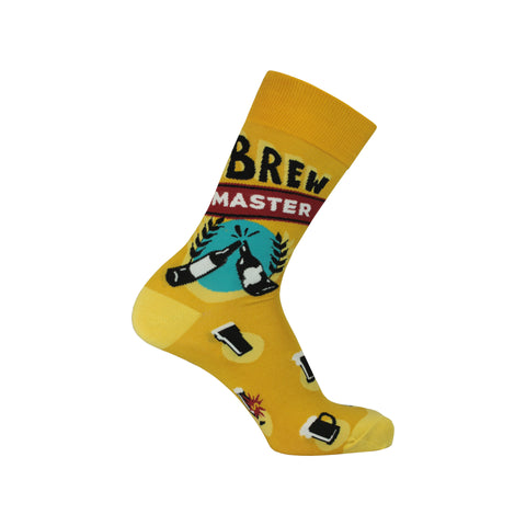 Brew Master Crew Socks in Yellow
