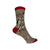 I Hate Everyone Too Crew Socks in Brown and Red