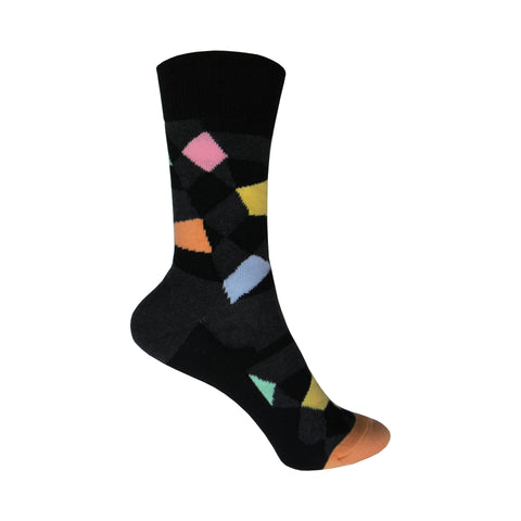 Random Cotton Crew Socks in Charcoal