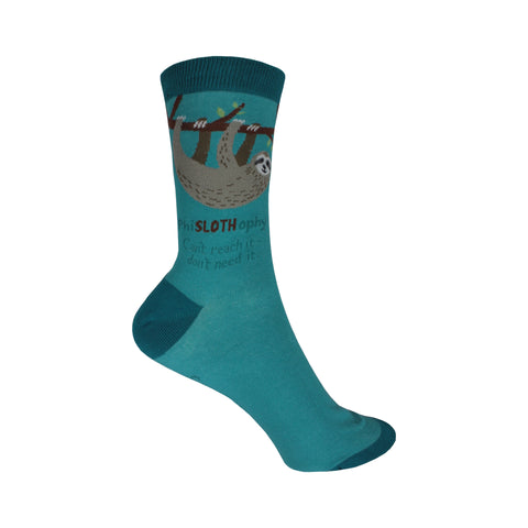 Sloth Crew Socks in Blue