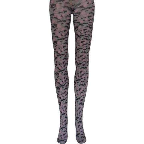 Camouflage Tights in Pink, Gray, and Black