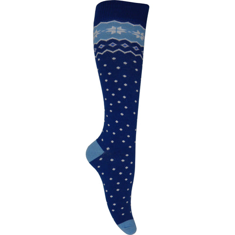 Nordic Knee High Socks in Blue
